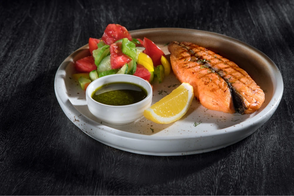 FRIED SALMON STEAK